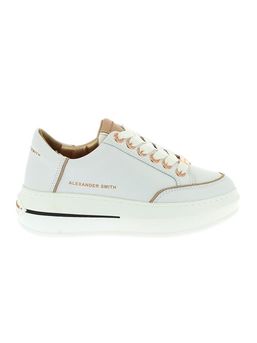 Lancaster Woman sneakers da donna in pelle bianca ALEXANDER SMITH | LSW1756WCMX